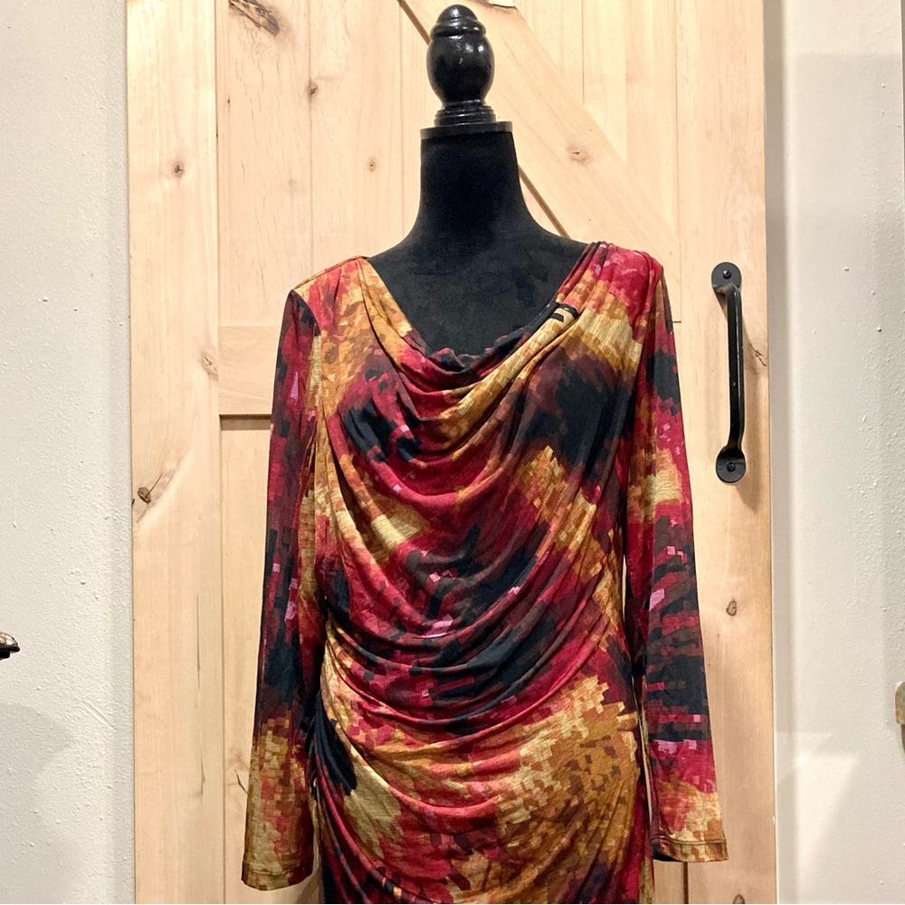 Coldwater Creek Multicolor Women's Dress Long Sleeve L 14-16 - Picture 3 of 13